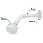 Ducha Fija Plástica Color Blanco - Foset