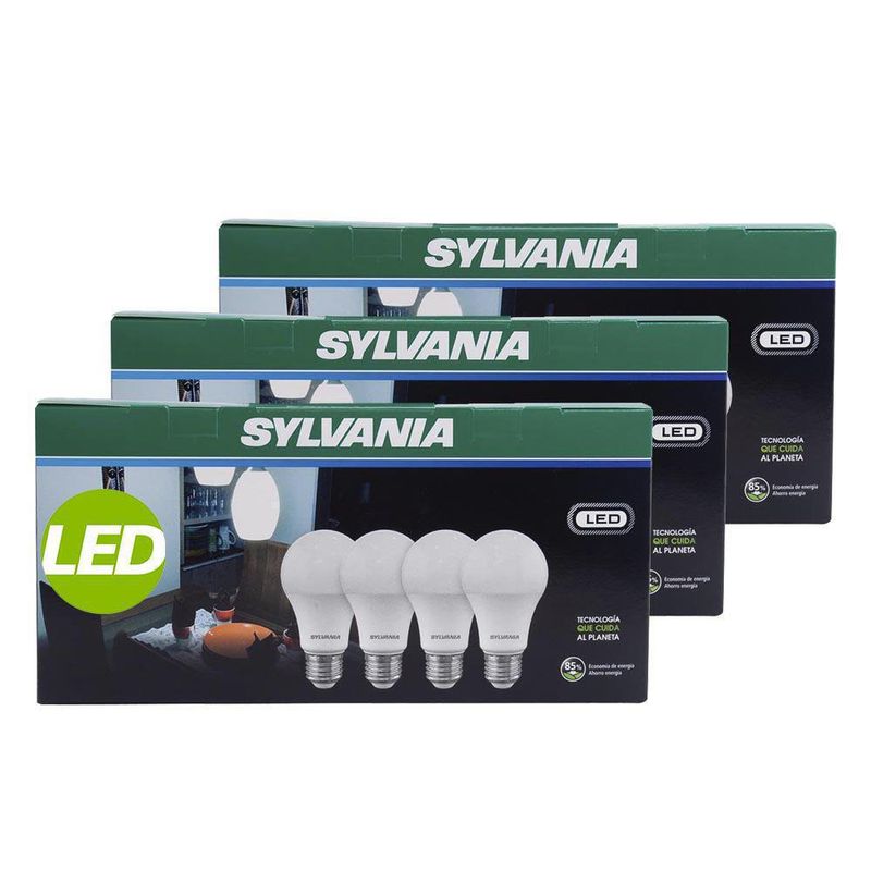 Set de 12 Bombillos Led A60 Luz Blanca de 9W - Gte Sylvania