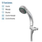 Regadera de Mano con 5 Funciones 3 1/4 Plg Cromo