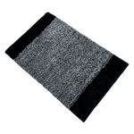 Alfombra Snow Rectangular para Baño Gris y Negra - Viva
