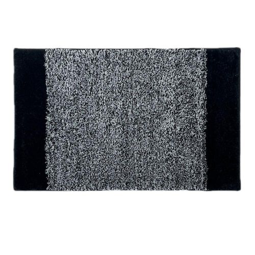 Alfombra Snow Rectangular para Baño Gris y Negra - Viva