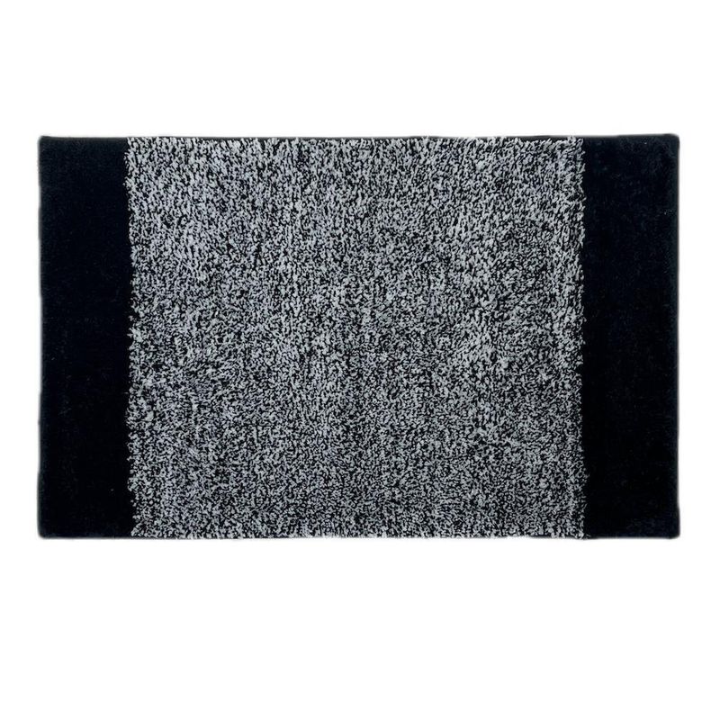 Alfombra Snow Rectangular para Baño Gris y Negra - Viva