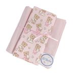 Set de Colchas de Franela Rosa 2 Pzas