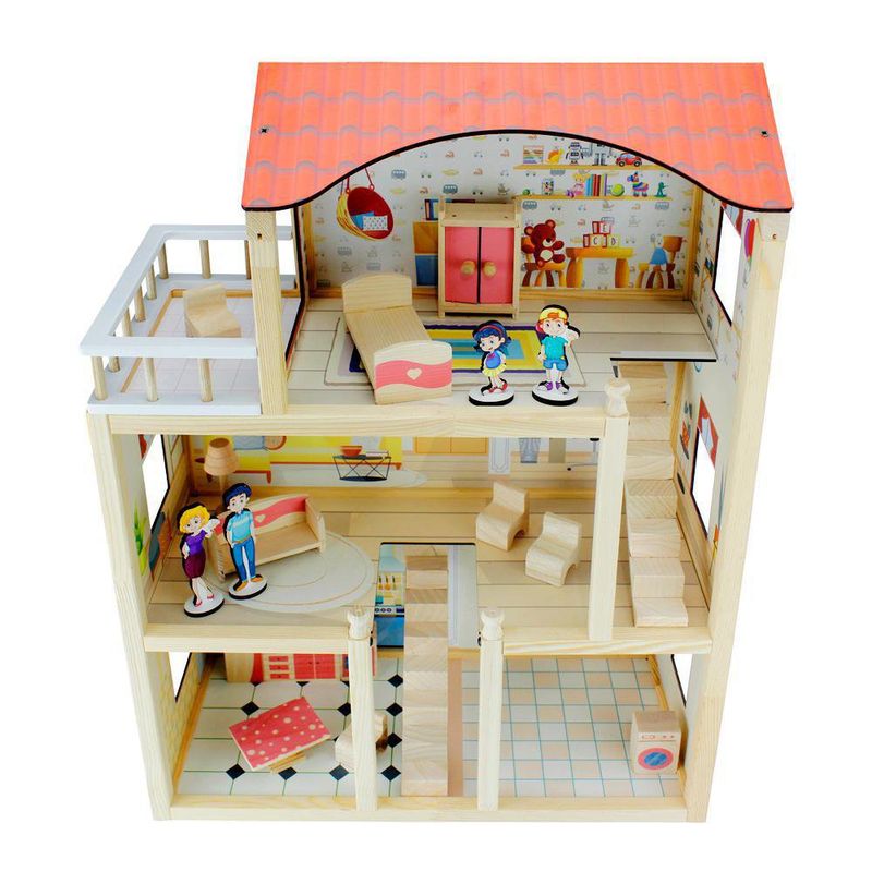 Casa De Madera Para Muñecas - Koala Kids