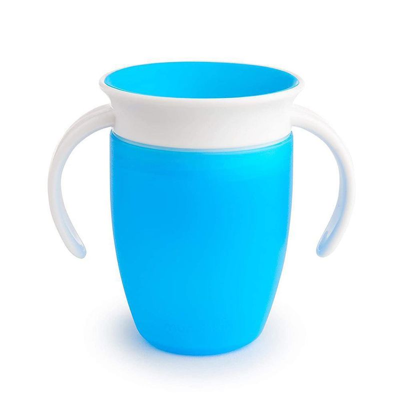 Vaso Entrenador Con Tapa Y Asas Miracle 360˚ Celeste - Munchkin