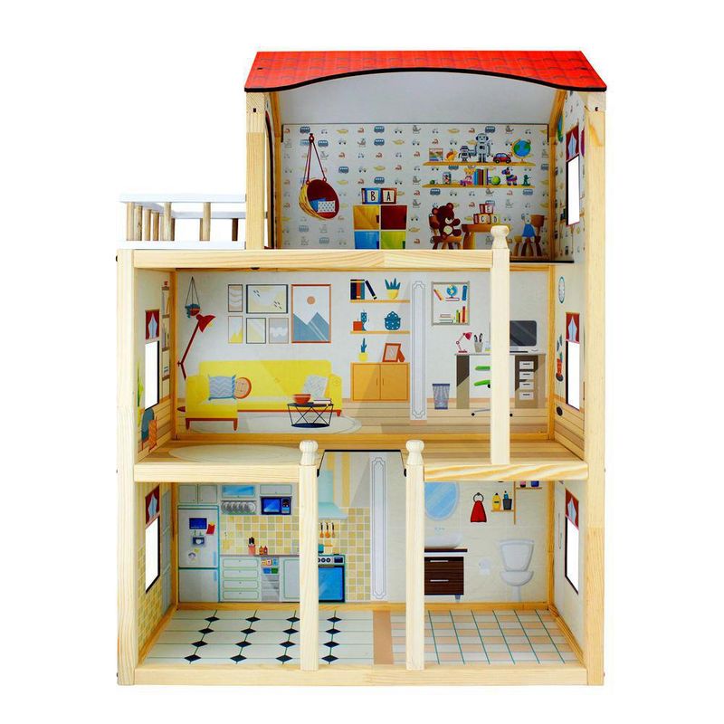 Casa De Madera Para Muñecas - Koala Kids