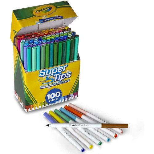 Caja De Marcadores Super Tips Multicolores 100 Unidades - Crayola