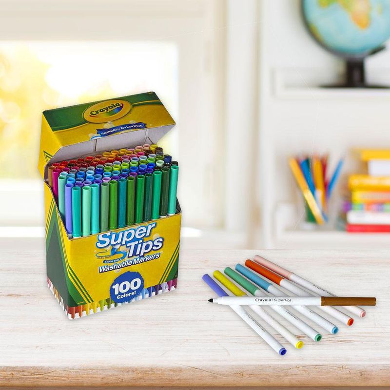 Caja De Marcadores Super Tips Multicolores 100 Unidades - Crayola