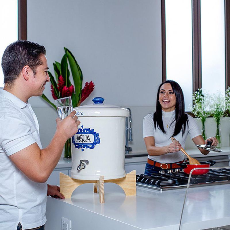 Ecofiltro Cerámico 23 Litros Color Azul y Blanco