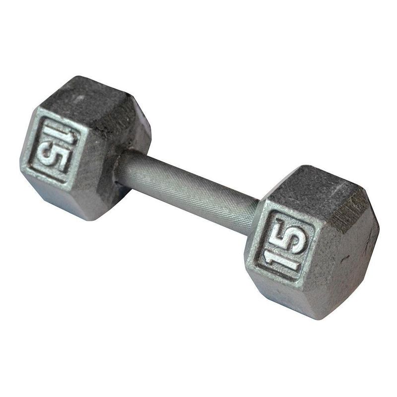 Mancuerna Hexagonal Gris 15 Lb - Runic