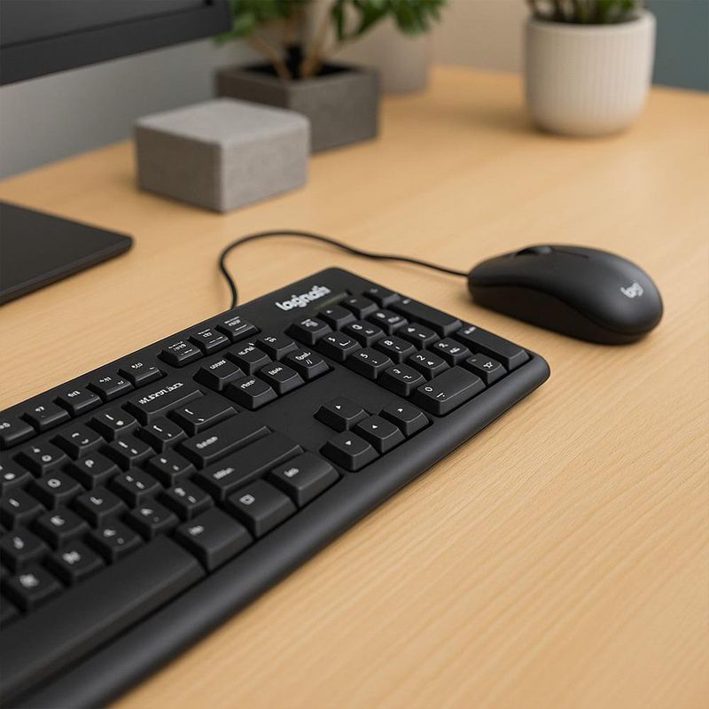 Combo Teclado y Mouse Mk200 Negro