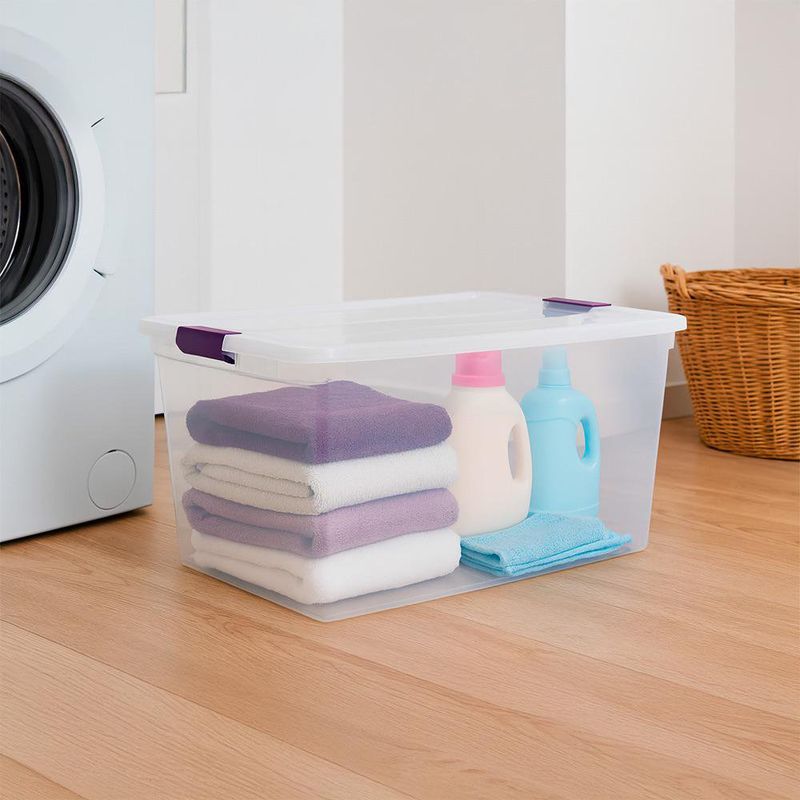 Caja Plástica Extra Grande Ciruela 62L