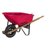 Carretilla De Metal Roja Con Bastidores De Madera 6 Pie³ - Truper