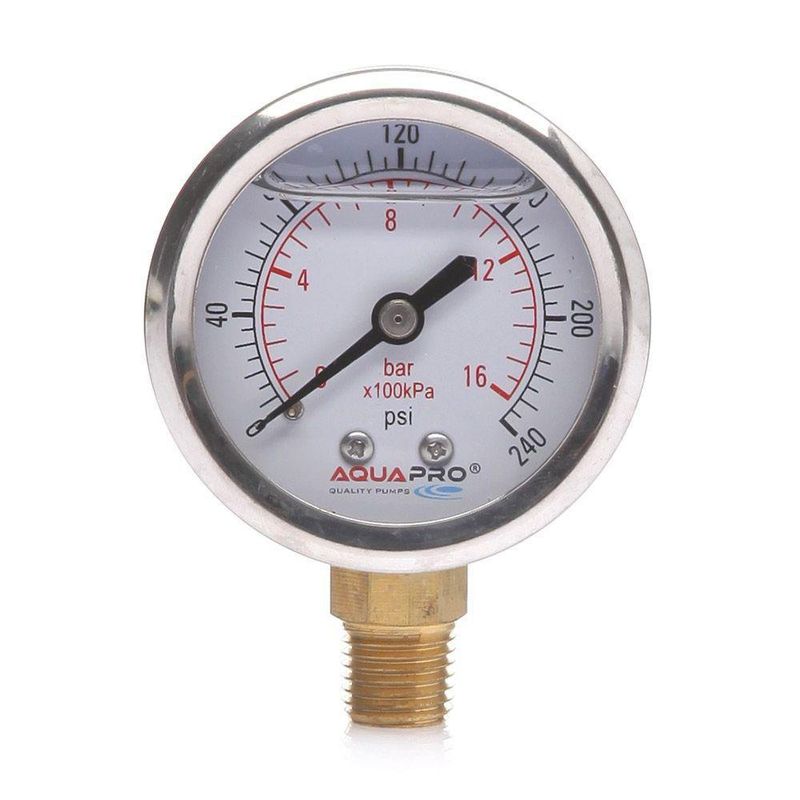 Manómetro Amortiguado 0-240 Psi Aqua Pro - Franklin