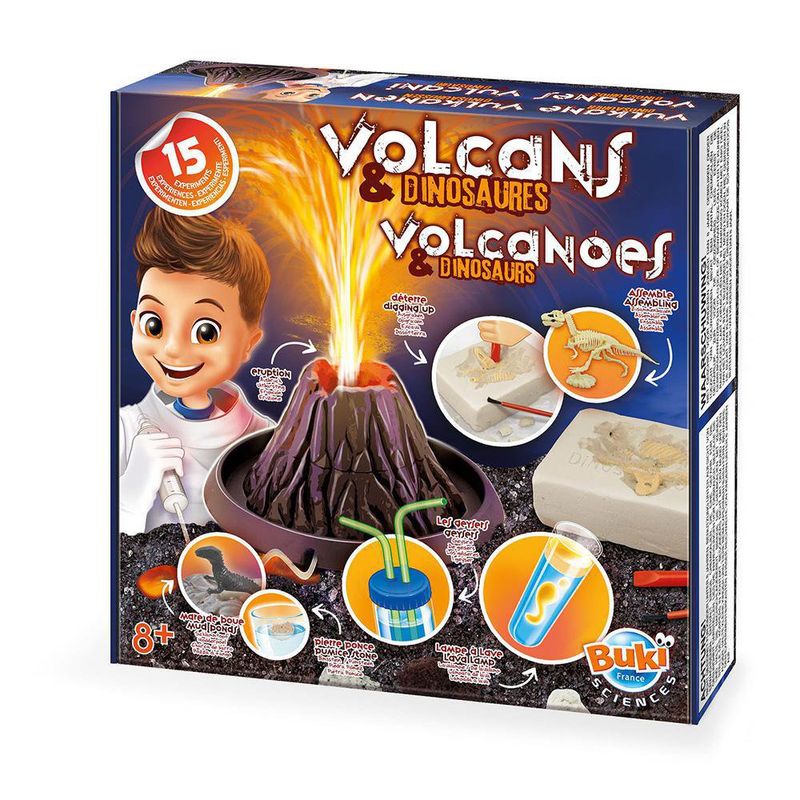 Juego Educativo De 15 Experimentos Volcanes Y Dinosaurios - Buki