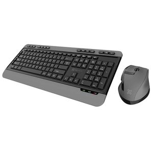 Combo Teclado y Mouse Dúo Inalámbrico Negro y Gris - Klipxtreme