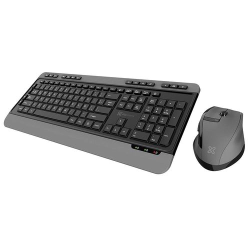 Combo Teclado y Mouse Dúo Inalámbrico Negro y Gris - Klipxtreme