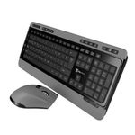 Combo Teclado y Mouse Dúo Inalámbrico Negro y Gris - Klipxtreme