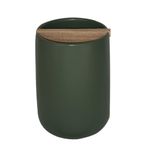 Porta Cepillos Eco Vanity Verde Oscuro y Café - Interdesign