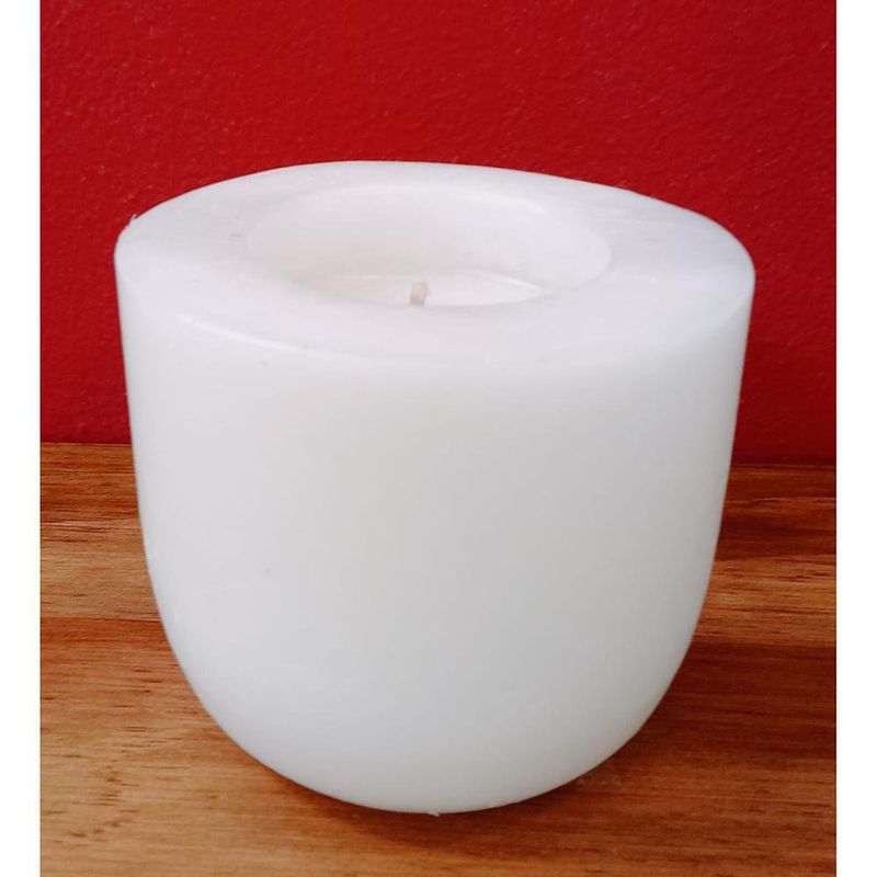 Vela Vase Blanca 9X9 Cm
