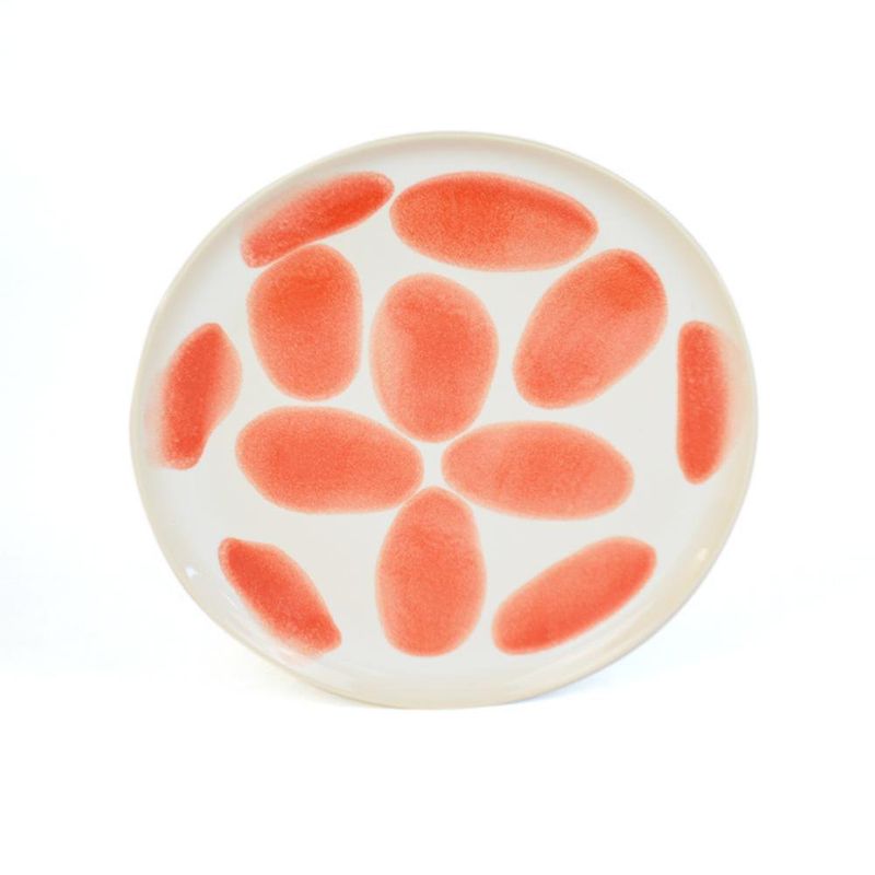 Plato Ensalada Lollipop Naranja Y Blanco 9 Plg - Niu Haus