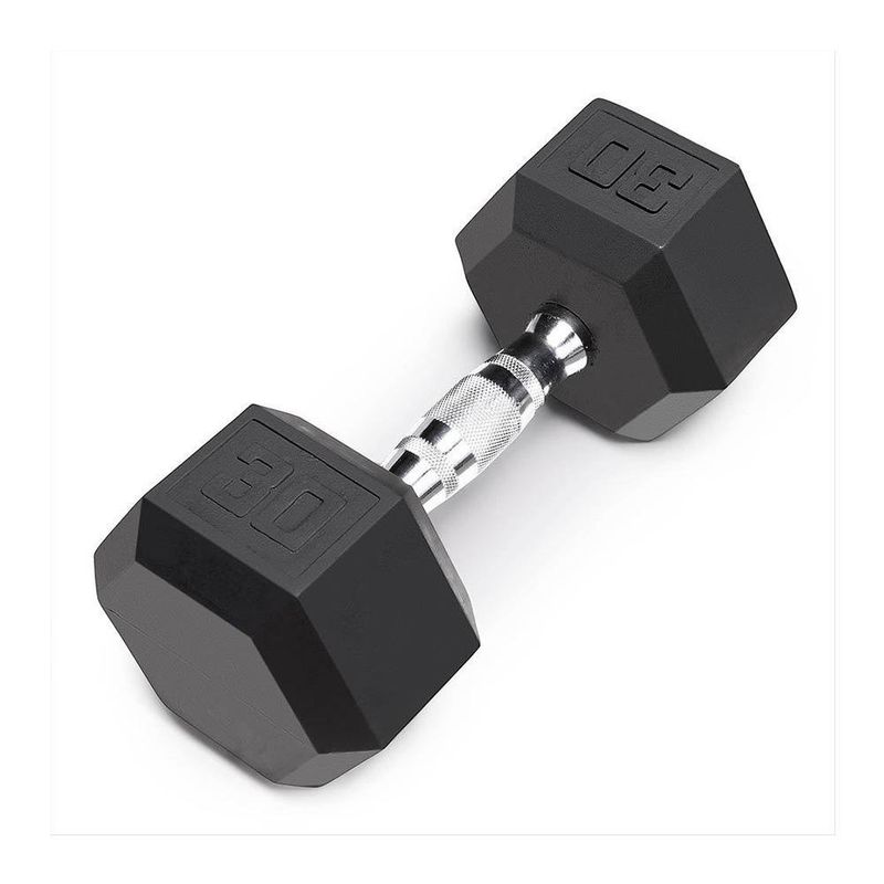 Mancuerna De Acero Y Cubierta De Caucho 30 Lb - Runic