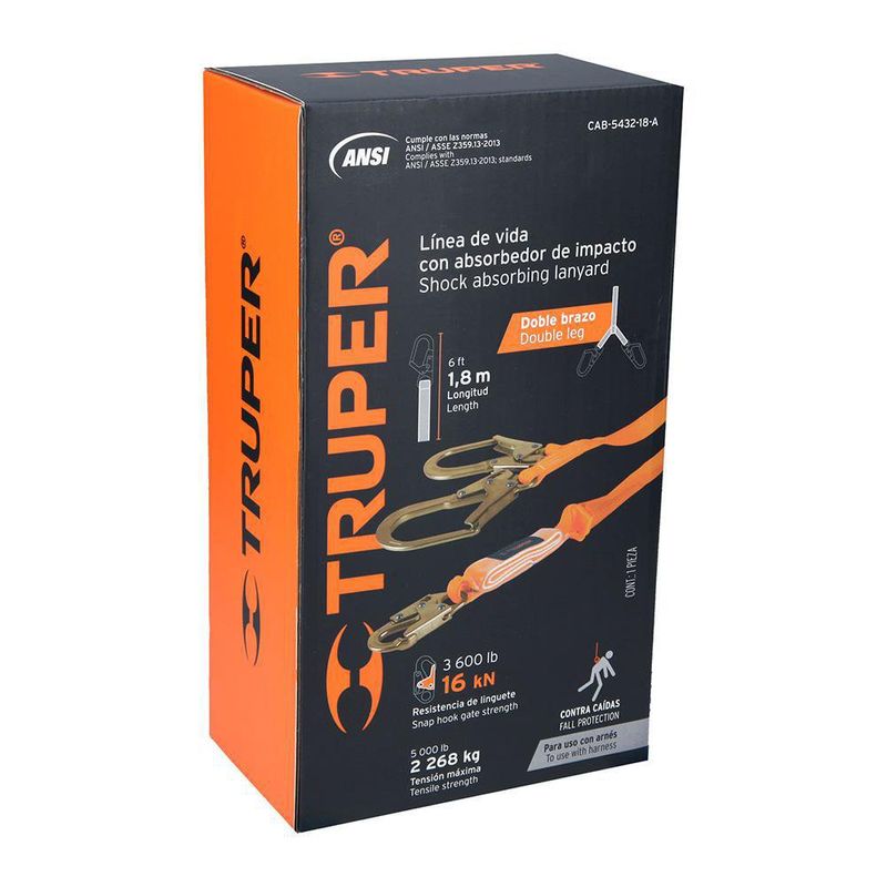Cable De Protección Con 2 Ganchos 1.8 M - Truper