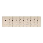 Set De 10 Tomacorrientes Dúplex Beige - Volteck