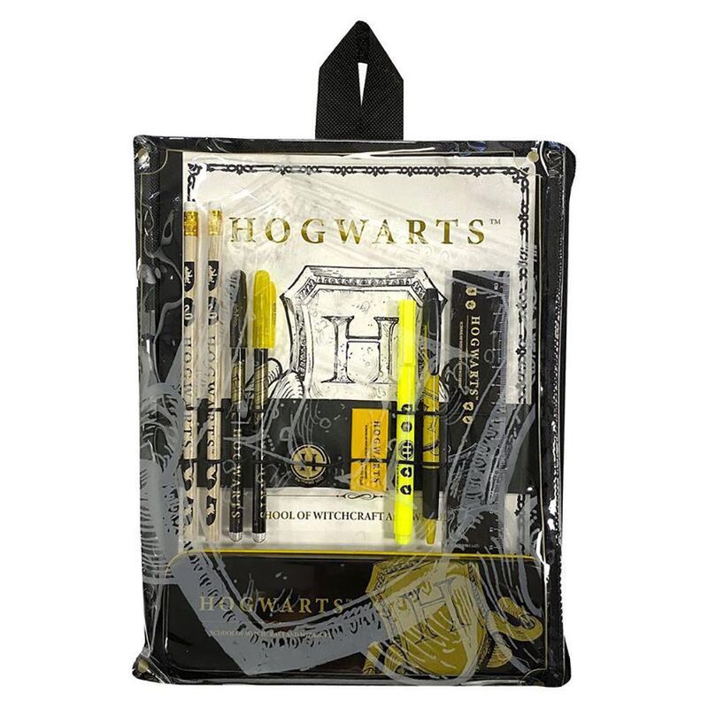 Set De Papelería Hogwarts Negro - Harry Potter