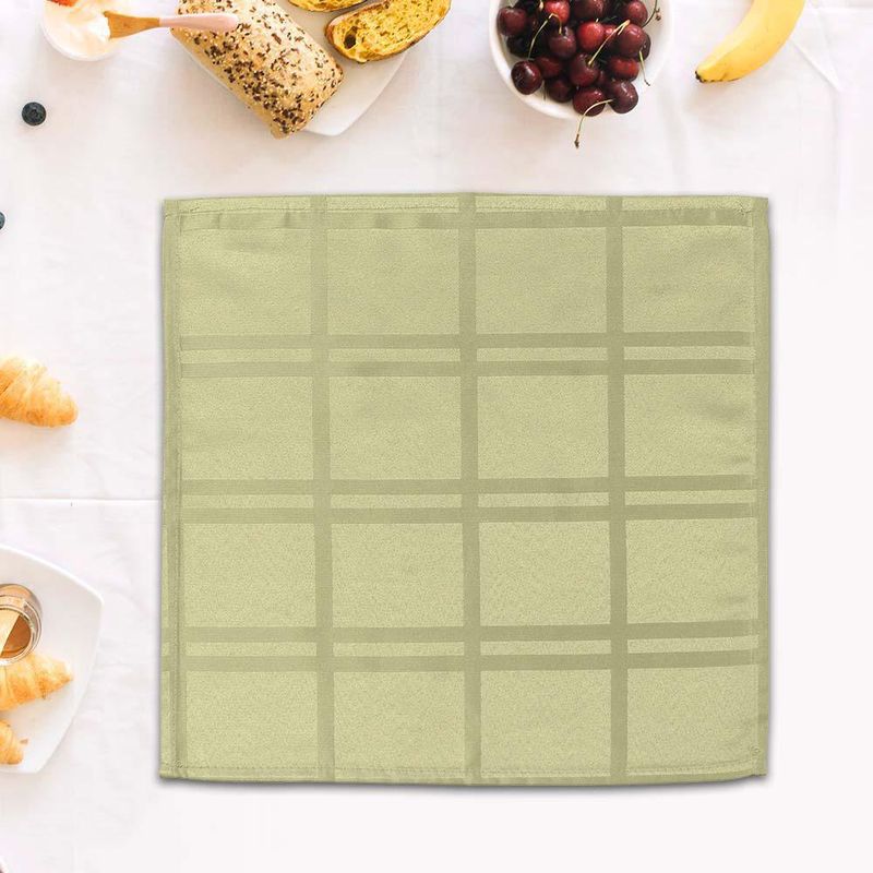Set de 4 Servilletas con Relieve Verde de 40X40 Cm - Viva
