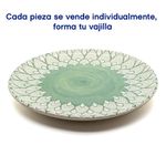 Plato Para Cena 10.6 Plg Coupe Flor Verde