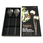 Set Cubiertos Para Ensalada 2Pzas Negro - Toscana