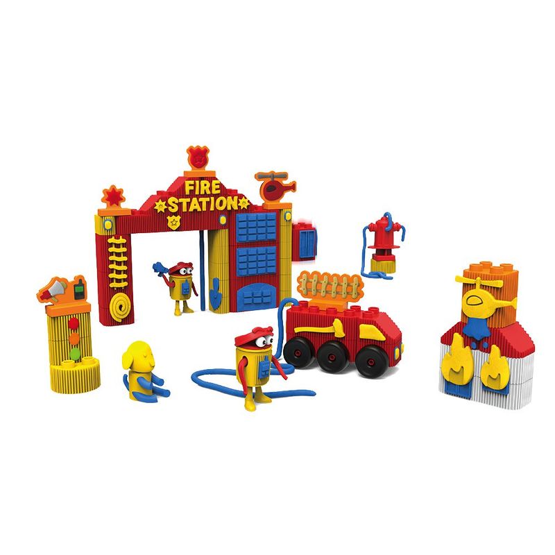 Set De Bloques Estación De Bomberos 64 Pzas - Play Doh