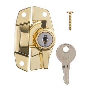 Pasador de Ventana Dorado con Llave