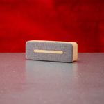 Bocina Bluetooth Con Madera Y Tela Gris - E-Tek
