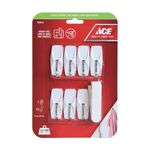 Ganchos Adhesivos 2.2 Lbs Blancos 7 Pzas y 10 Tiras - Ace