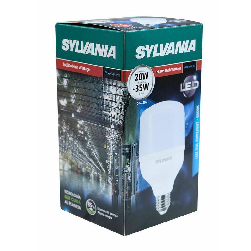 Bombilla Led Alta Potencia Luz De Día Base E27 20W - Sylvania
