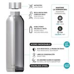 Botella De Acero Inoxidable Negra De 510 Ml - Quokka