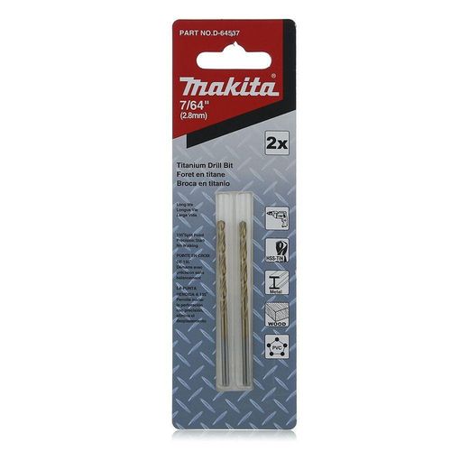 Brocas Metal/Madera 2 Piezas 7/64  - Makita