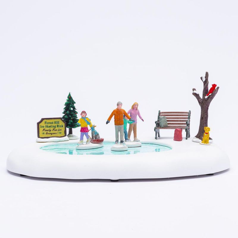 Figura Familia Patinando Para Villa Navideña - Lemax