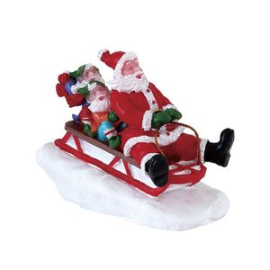 Figura de Santa en Trineo para Villa Navideña