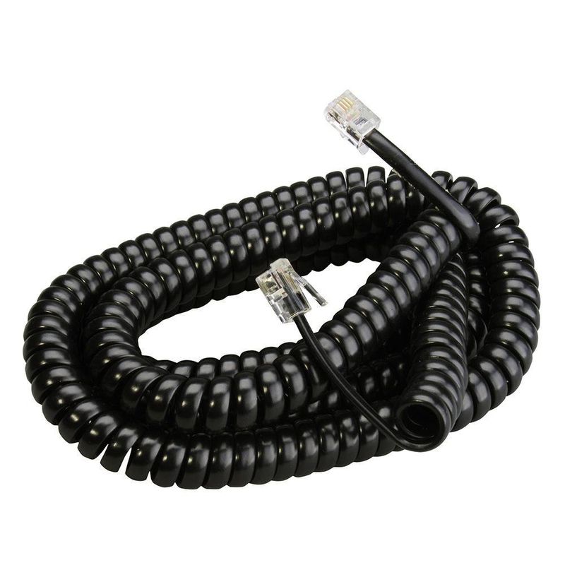 Cable Telefónico Conectores Machos Negro de 4 M - Ace Label