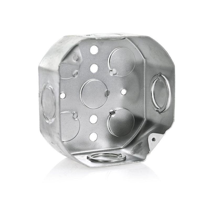 Caja Eléctrica Empotrable Octagonal De Metal - Volteck