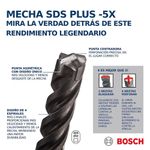 Broca Para Concreto De Acero Inoxidable 5X Plus 1/4 X 4 Plg - Bosch