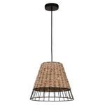 Lámpara Colgante Negra Y Café 1 Luz 40 W - Zlumini