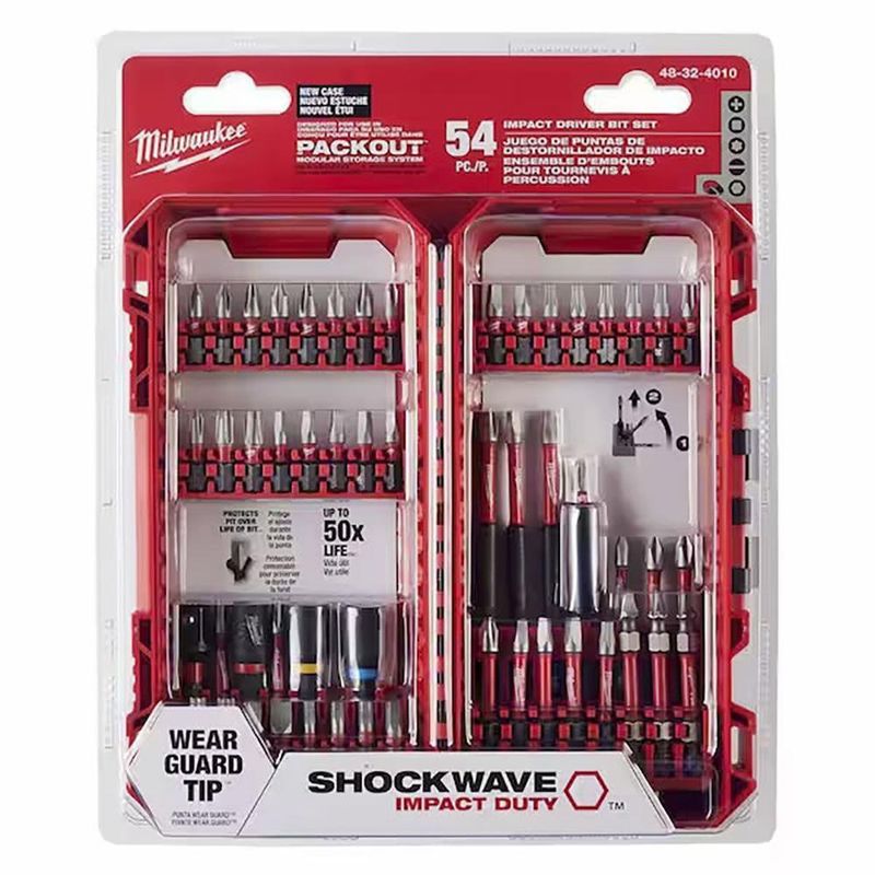 Set De Puntas De Destornillador Shockwave 54 Pzas - Milwaukee