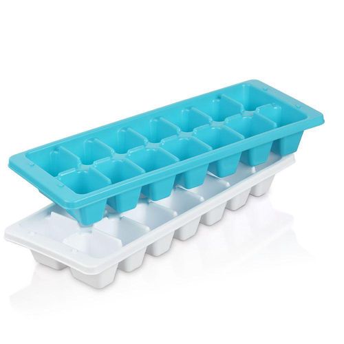 Set 2 Bandejas de Plástico para Hielo con 14 Cavidades