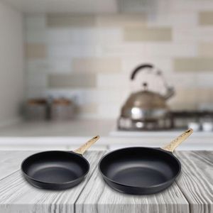 Set 2 Sartenes con Mango Tipo Madera