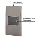 Switch Acero Lisboa Con Placa 3 Way 1.5 Módulos - Volteck