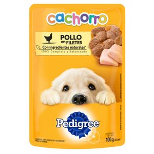Alimento para Perro Cachorro Raza Pequeña Filetes de Pollo en Salsa 100 Grs
